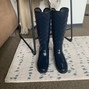 Hunter High Gloss Quilted Waterproof Rain Boot
